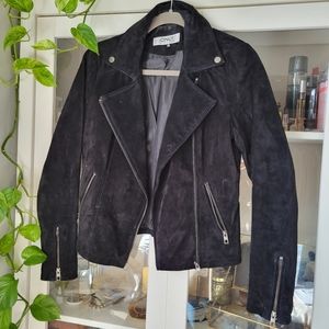 Real leather suede jacket